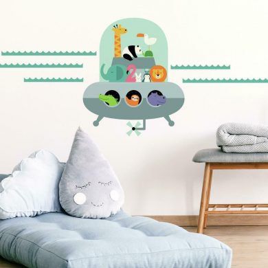 RoomMates Αυτοκόλλητο τοίχου "Ζωάκια-ufo"