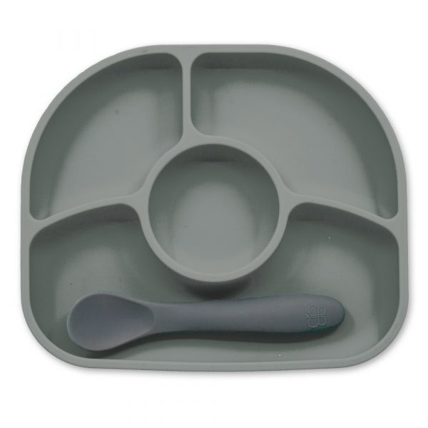Bbluv Yumi Πιάτο σιλικόνης με χωρίσματα grey