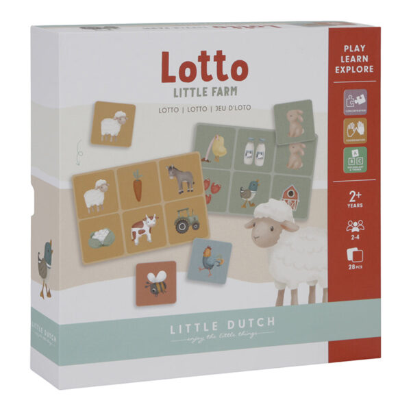 Little Dutch Επιτραπέζιο παιχνίδι παρατηρητικότητας Lotto Little Farm