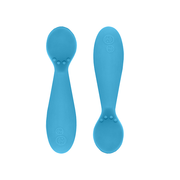 Ezpz: Εκπαιδευτικό κουτάλι 4+ μηνών Tiny Spoon Blue
