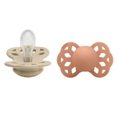BIBS-set-pipiles-2tmx-INFINITY-VANILLA-PEACH–symmetriki-silikoni-no1